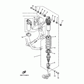 Схема вузла: Задня підвіска Yamaha TT-R250 TT-R250