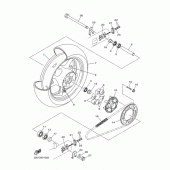 Схема вузла: Заднє колесо Yamaha XJ6 Diversion F