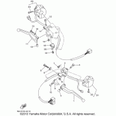 Схема вузла: Пульт управління рульовий та Важіль Yamaha XVS1100 V-Star Classic