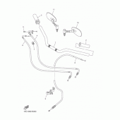 Схема вузла: Кермо та Тросики Yamaha XVS950 XV950