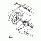 Схема вузла: Заднє колесо Yamaha YZF-R1 R1S