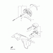 Схема вузла: Задній ліхтар (Стоп сигнал) Yamaha FZ8 FZ8 (Naked)