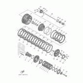 Схема узла: Сцепление Yamaha XV1900 Star Venture