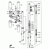 Схема узла: Вилка передней оси Yamaha XVZ1300 Royal Star Tour Classic