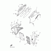 Схема узла: Боковая крышка Yamaha YZ250 YZ250F