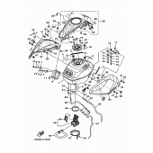 Схема узла: Топливный бак Yamaha YZF-R25