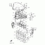 Схема узла: Впускная система Yamaha FZX750