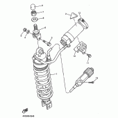Схема вузла: Задня підвіска Yamaha YZF750 YZF750