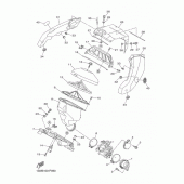 Схема вузла: Впускна система Yamaha YZ250 YZ250F