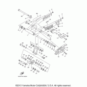 Схема узла: Задний рычаг и Подвеска Yamaha TT-R250 TT-R250