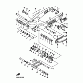 Схема узла: Задний рычаг и Подвеска Yamaha YZ450F YZ450F