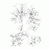 Схема вузла: Передній гальмівний циліндр Yamaha YP400 Grand Majesty