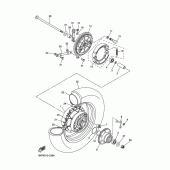 Схема вузла: Заднє колесо Yamaha XVS400 Drag Star