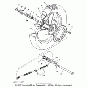 Схема узла: Заднее колесо Yamaha WR250 WR250Z