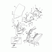 Схема вузла: Вітрове скло Yamaha XP500 T-MAX