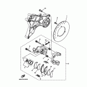 Схема вузла: Задній гальмівний супорт Yamaha YP250 Majesty