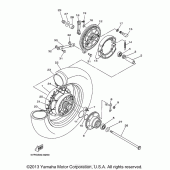 Схема узла: Заднее колесо Yamaha XVS650 V-Star Classic