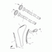 Схема вузла: Розподільний вал та Ланцюг ГРМ Yamaha XJ6 Diversion F