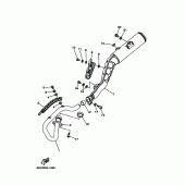 Схема вузла: Вихлопна система Yamaha TW125