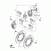 Схема вузла: Переднє гальмо Yamaha YZF-R6/ YZF600 R6
