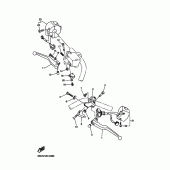 Схема вузла: Пульт управління рульовий та Важіль Yamaha XVS650 V-Star Classic