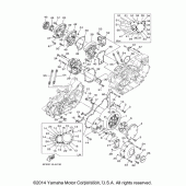 Схема узла: Крышки картера (1) Yamaha XV1700 Road Star Midnight Warrior