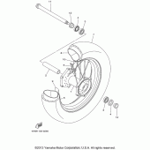 Схема узла: Переднее колесо Yamaha XV1600 Road Star Silverado
