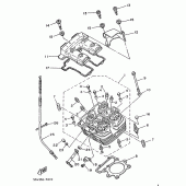 Схема узла: Головка цилиндра Yamaha XT350 XT350