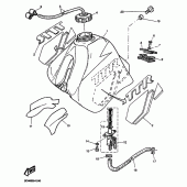 Схема узла: Топливный бак Yamaha TT600