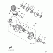Схема узла: Коленчатый вал и Поршень Yamaha TT250R TT-R