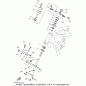 Схема вузла: Рульовий механізм Yamaha XVS1100 V-Star Custom