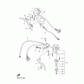 Схема вузла: Пульт управління рульовий та Важель Yamaha XVS250 Drag Star
