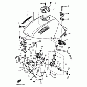Схема вузла: Паливний бак Yamaha XJ600 Diversion (Naked)