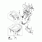 Схема вузла: Сидіння Yamaha XVZ1300 Royal Star Tour Deluxe S