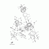 Схема узла: Головка цилиндра Yamaha YZ125