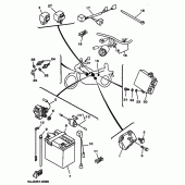Схема вузла: Електроустаткування 1 Yamaha XV125 Virago