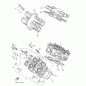 Схема вузла: Головка циліндра Yamaha VMX12 V-MAX