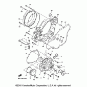 Схема узла: Крышки картера 1 Yamaha YZ450F YZ450FX