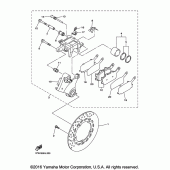 Схема вузла: Задній гальмівний супорт Yamaha FZ6 FZ6R