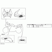 Схема вузла: Графіка та Емблема Yamaha FZ400