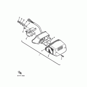 Схема вузла: Задній ліхтар (Стоп-сигнал) Yamaha VMX12 V-MAX