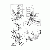 Схема вузла: Передній гальмівний циліндр Yamaha XP500 T-MAX