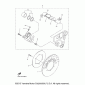 Схема вузла: Задній гальмівний супорт Yamaha XVS1300 Stryker
