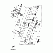 Схема узла: Вилка передней оси Yamaha DT125 DT125X