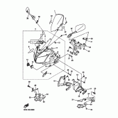Схема вузла: Облицювальні елементи 1 Yamaha FZ1 FZ1 FAZER (S-TYPE)