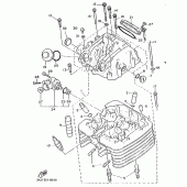 Схема узла: Головка цилиндра Yamaha XT600 XT600