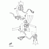 Схема узла: Пульт управления рулевой и Рычаг Yamaha SZR660