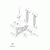 Схема вузла: Задній важіль та підвіска Yamaha YP250 X-MAX