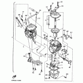 Схема вузла: Карбюратор 1 Yamaha XV1100 Virago