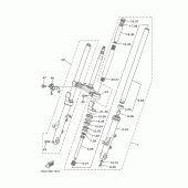 Схема вузла: Вилка передньої осі Yamaha XP500 T-MAX